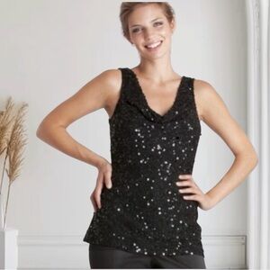 Sequin Chiffon Tank